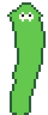 A snake idle animation made in Blit
